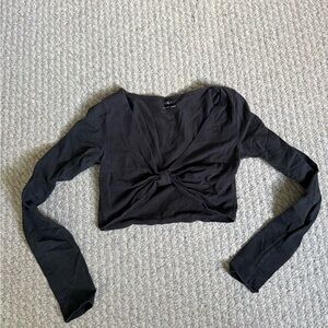 Urban Outfitters Long Sleeve Twist Front Top